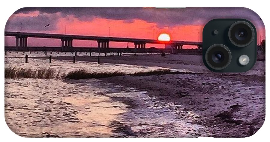 Bridge iPhone Case featuring the photograph Shoreline Sunset #sunset #beach #water by Joan McCool