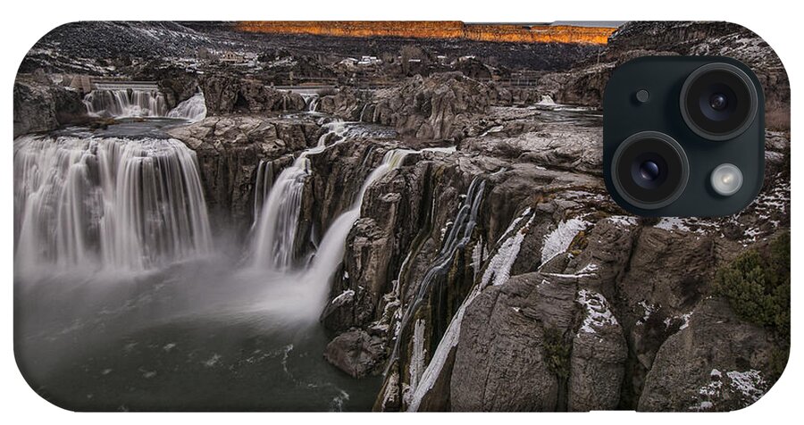 Waterfall iPhone Case featuring the photograph Shoshone Falls Illumination by Erika Fawcett