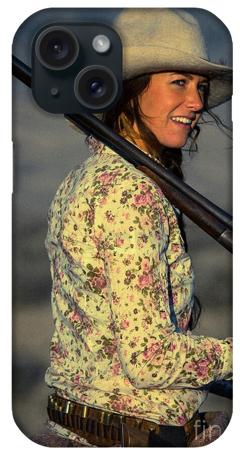 Hannah iPhone Case featuring the photograph Shotgun Annie Western Art by Kaylyn Franks by Kaylyn Franks