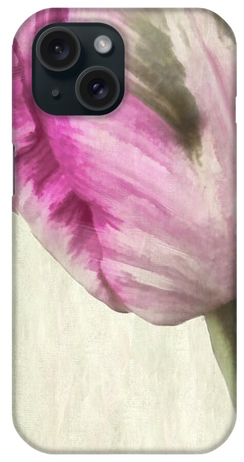 Tulip iPhone Case featuring the painting Shy by Mindy Sommers