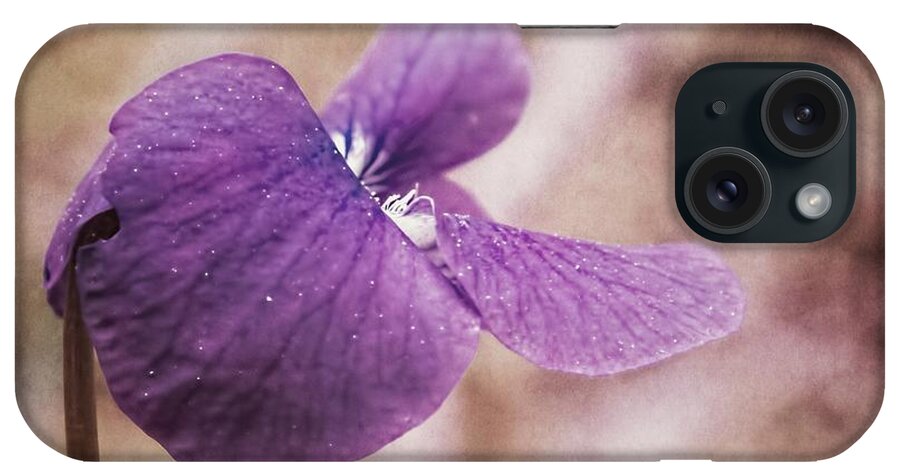 Violet iPhone Case featuring the photograph Shy Violet by Melissa Bittinger