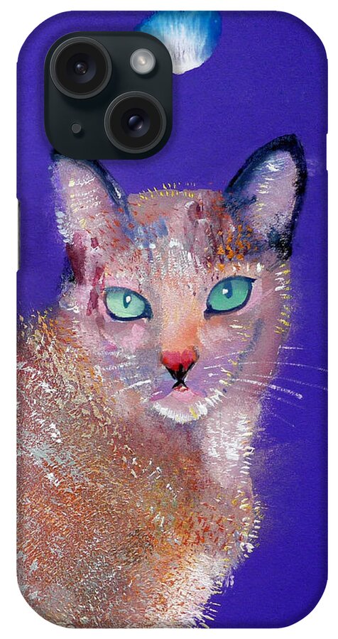 Cat iPhone Case featuring the painting Siamese Cat by Charles Stuart