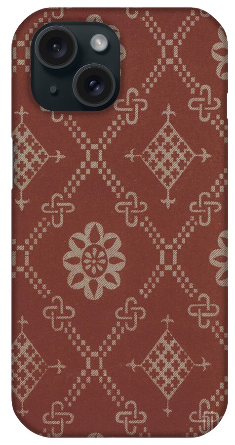 Silk Fabric iPhone Case featuring the tapestry - textile Silk Fabric, Byzantine, 14th century by Byzantine School