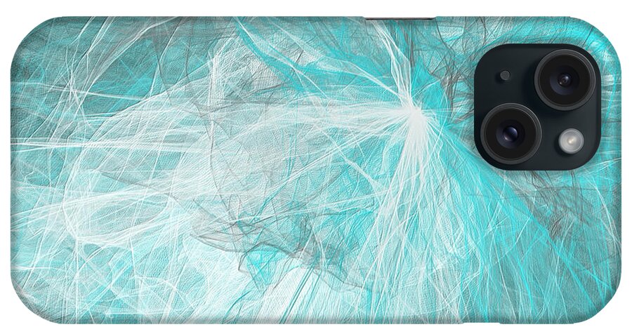 Blue iPhone Case featuring the painting Silky Blues by Lourry Legarde
