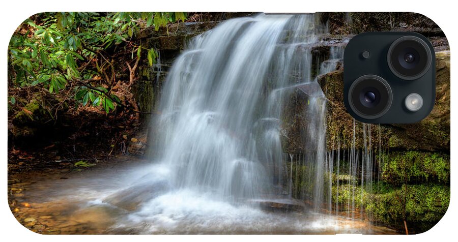 Appalachia iPhone Case featuring the photograph Silky Waterfall by Debra and Dave Vanderlaan