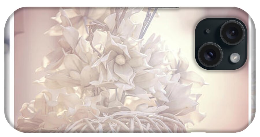Flowers iPhone Case featuring the photograph Silver Vintage Dream. Triptych by Jenny Rainbow