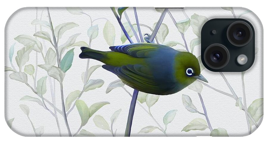 Silvereye iPhone Case featuring the painting Silvereye by Ivana Westin
