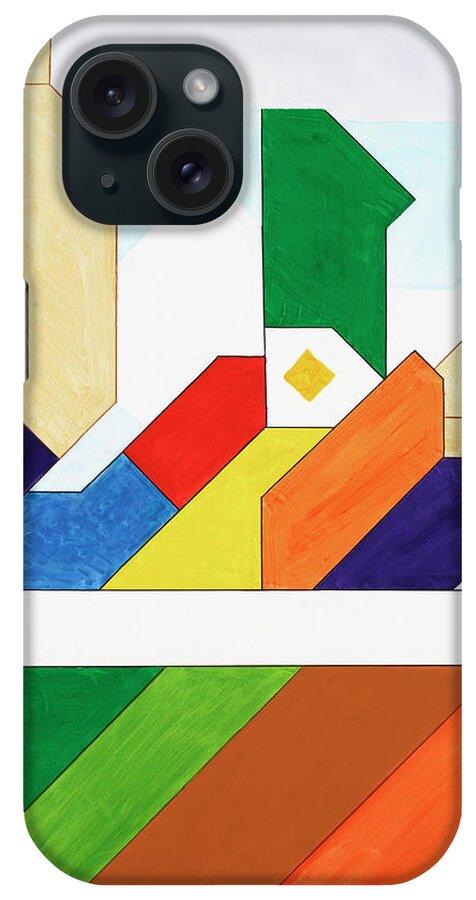 Abstract iPhone Case featuring the painting Sinfonia della Cena Comunione - Part 7 by Willy Wiedmann