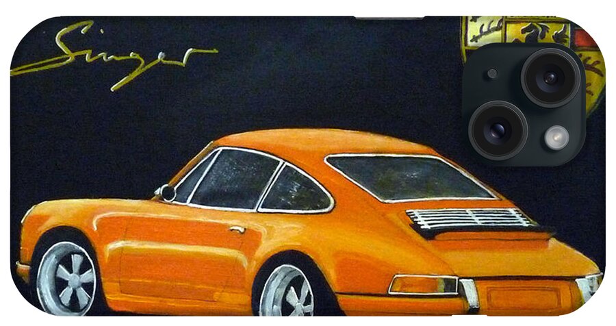 Cars iPhone Case featuring the painting Singer Porsche by Richard Le Page