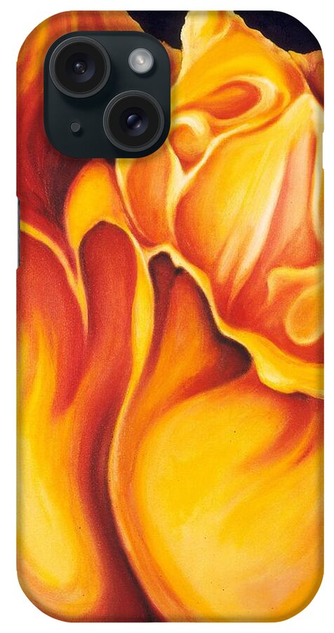 Surreal Tulip iPhone Case featuring the painting Singing Tulip by Jordana Sands