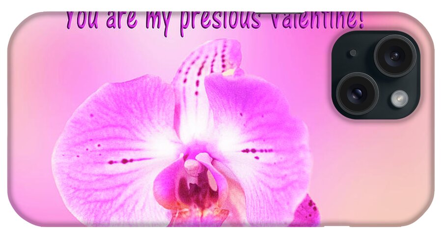 Flower iPhone Case featuring the photograph Single Orchid Valentine by Linda Phelps