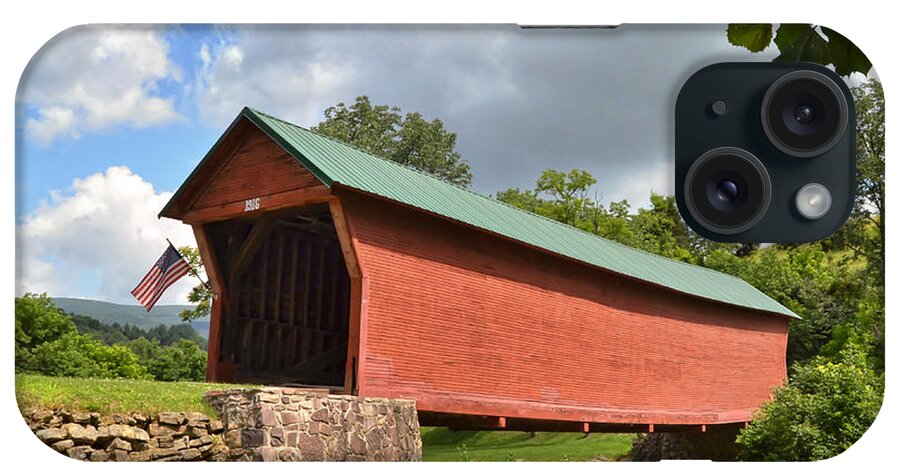 Sinking Creek Covered Bridge Giles County Virginia iPhone Case featuring the photograph Sinking Creek Covered Bridge - Giles County Virginia by Kerri Farley