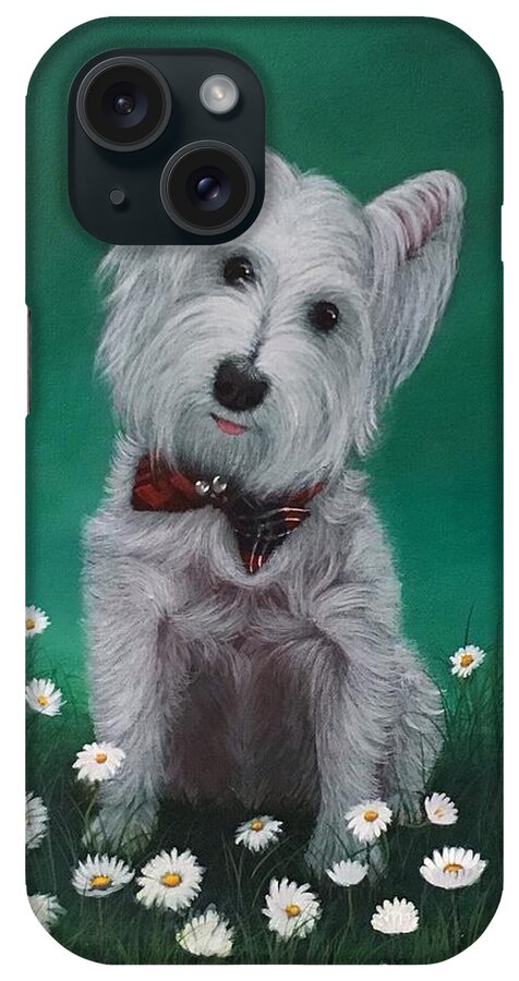 West Highland White Terrier iPhone Case featuring the painting Sir Tobias Lickalot by Marlene Little