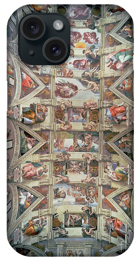 Sistine iPhone Case featuring the painting Sistine Chapel Ceiling by Michelangelo