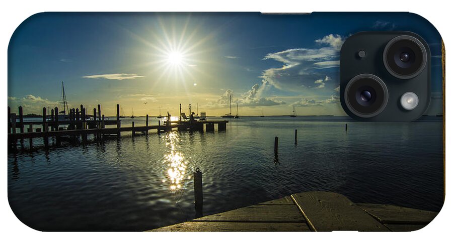 Sunset iPhone Case featuring the photograph Sitting On The Dock Of The Bay by Kevin Cable
