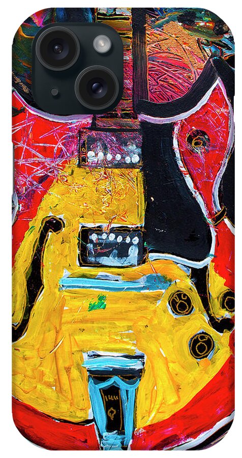 1966 Barney Kessel iPhone Case featuring the painting sixty six Barney kessel by Neal Barbosa