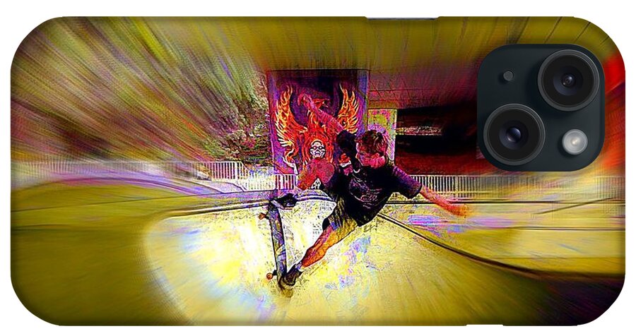 Skate iPhone Case featuring the photograph Skateboarding by Lori Seaman