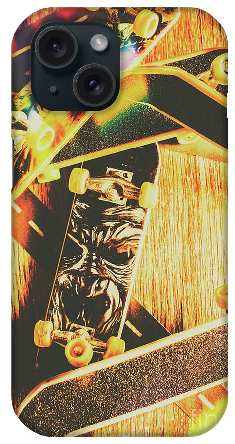 Skateboard iPhone Case featuring the photograph Skateboarding tricks and flips by Jorgo Photography