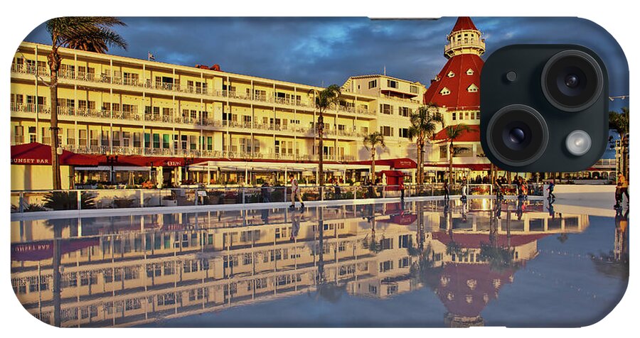 Seaside iPhone Case featuring the photograph Skating by the Sea at the Hotel del Coronado, California by Sam Antonio