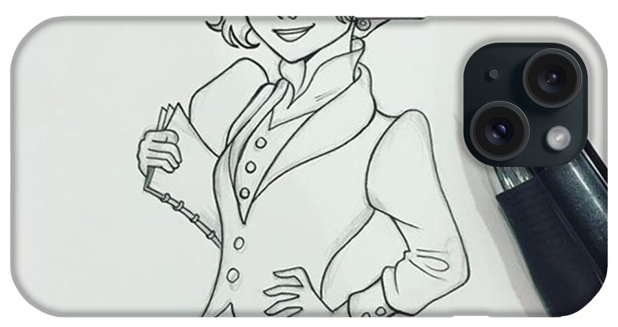 Cute iPhone Case featuring the photograph Sketching Ezelle's Character by Rachel Korsen