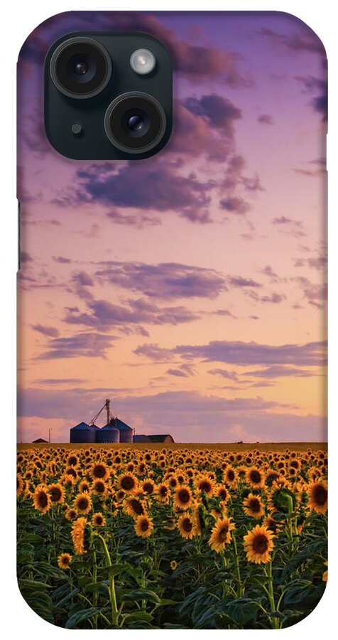 Colorado iPhone Case featuring the photograph Skies Above The Sunflower Farm by John De Bord