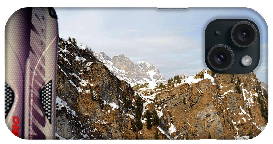 Photograph iPhone Case featuring the photograph Skiing Swiss Alps by Richard Gehlbach