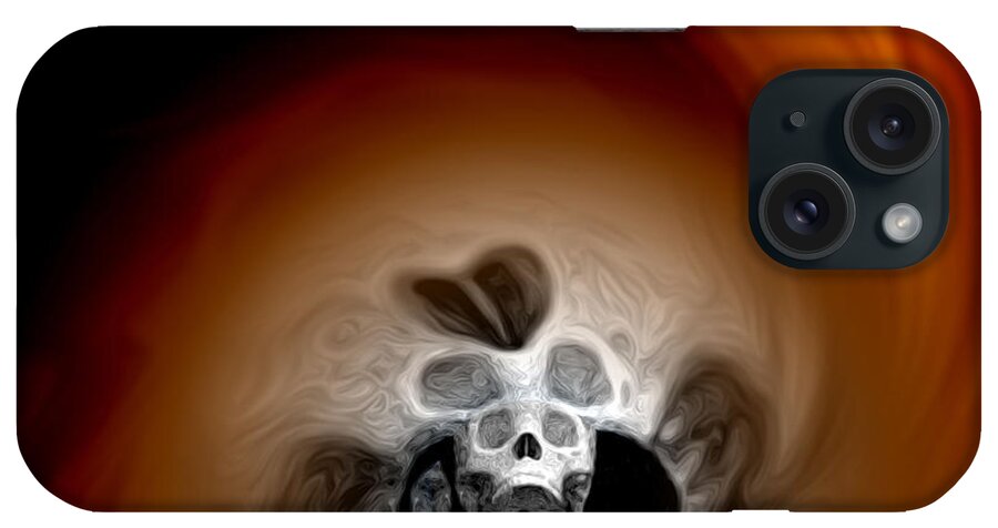 Colors iPhone Case featuring the painting Skull Scope 3 by Adam Vance