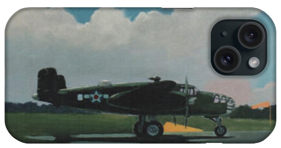 World War Ii Plane iPhone Case featuring the painting Skunky by Blue Sky