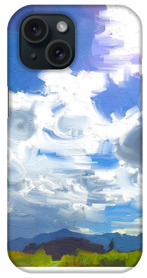 Painting iPhone Case featuring the painting Sky by Angie Braun