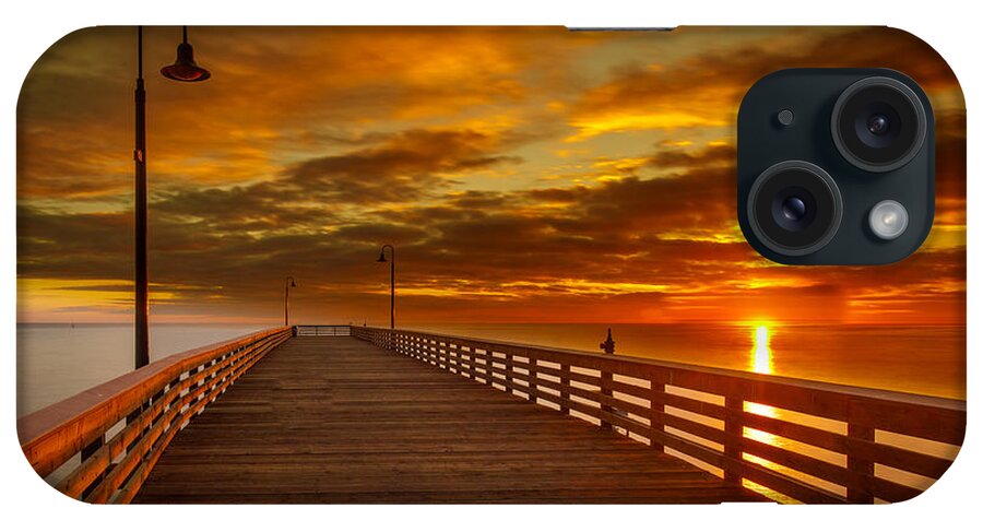 Pier iPhone Case featuring the photograph Sky Fire by Tim Bryan