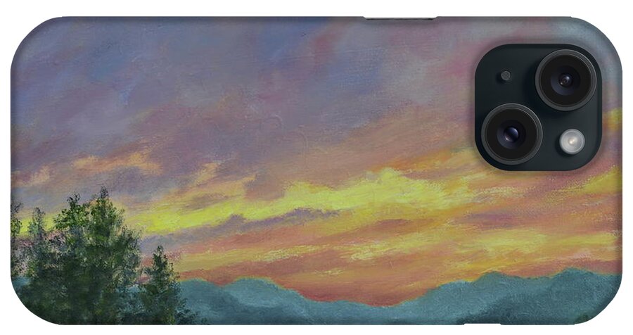 Skyscape iPhone Case featuring the painting Sky Glow # 2 by Kathleen McDermott