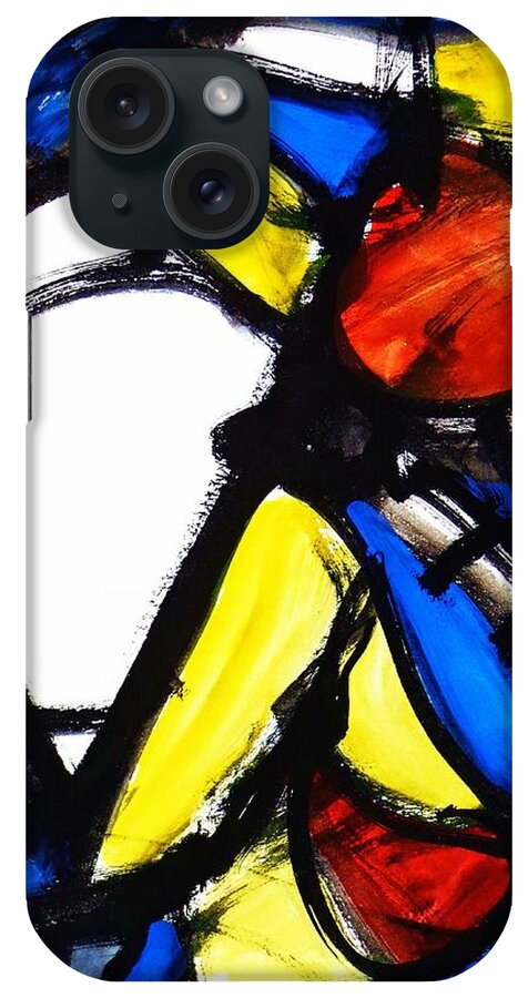Abstract iPhone Case featuring the painting Sleeping Late by John Kaelin