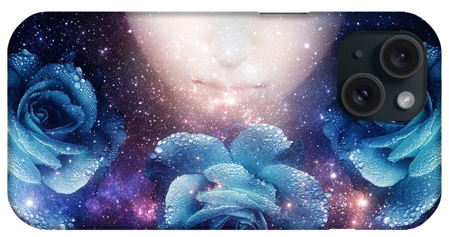 Sleeping Rose iPhone Case featuring the digital art Sleeping Rose by Mo T