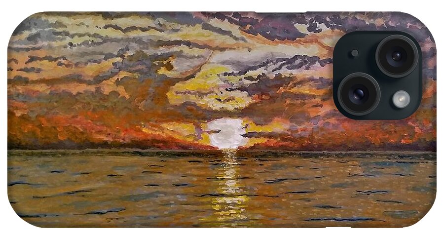 Landscape iPhone Case featuring the painting Sleepy Hollow Sunset by Joel Tesch