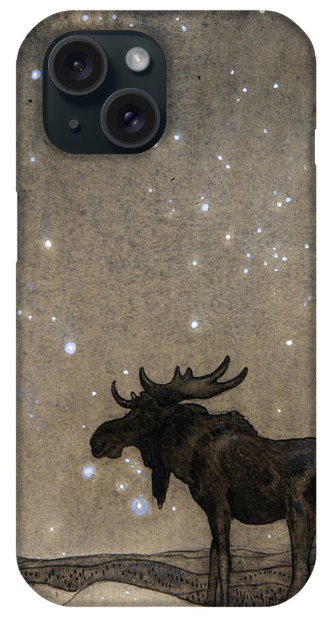 John Bauer iPhone Case featuring the painting Slg skyttarna by John Bauer