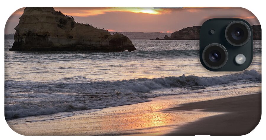 Slow Sunset iPhone Case featuring the photograph Slow Sunset on the Beach by Georgia Mizuleva