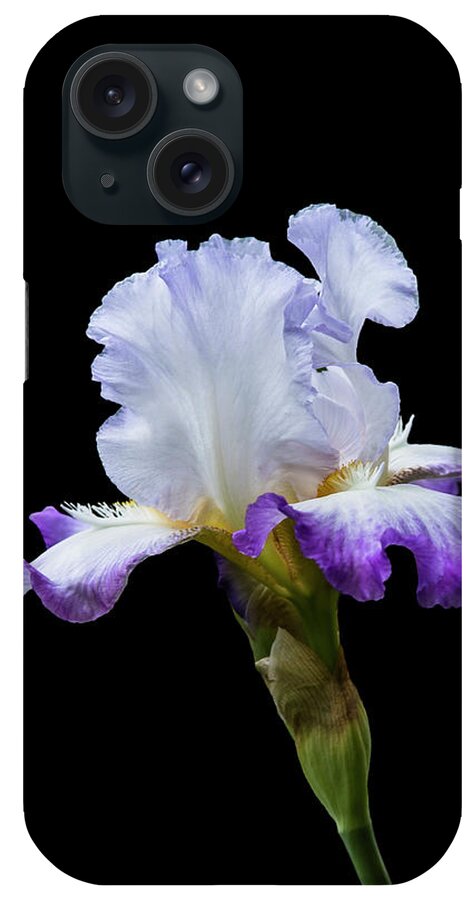 Iris iPhone Case featuring the photograph Small Purple and White Iris by M