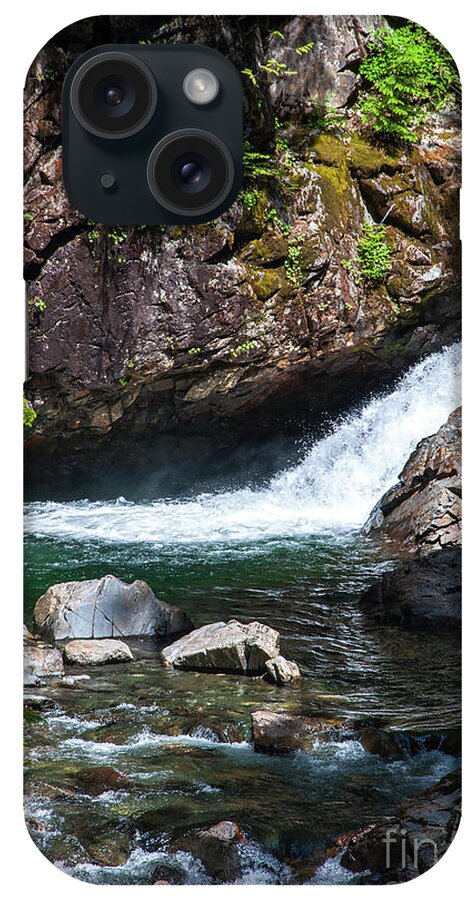 Cascade-mountains iPhone Case featuring the photograph Small Waterfall In Mountain Stream by Kirt Tisdale