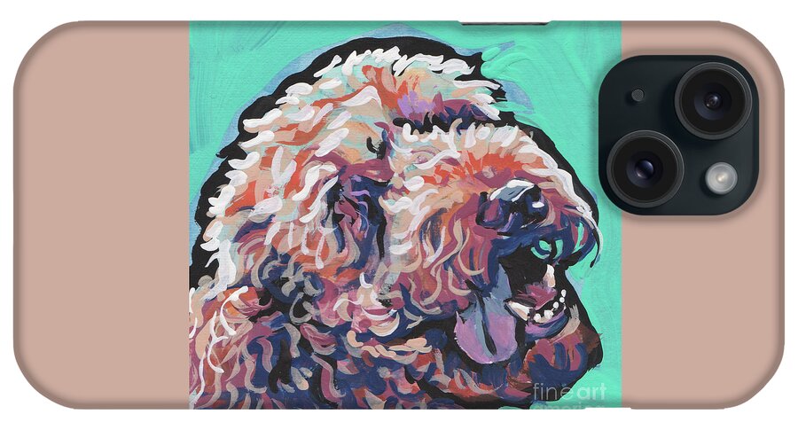 Labradoodle iPhone Case featuring the painting Smiley Face by Lea
