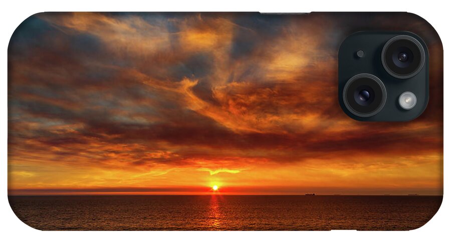 Sunset iPhone Case featuring the photograph Smoke and Clouds by Robert Caddy
