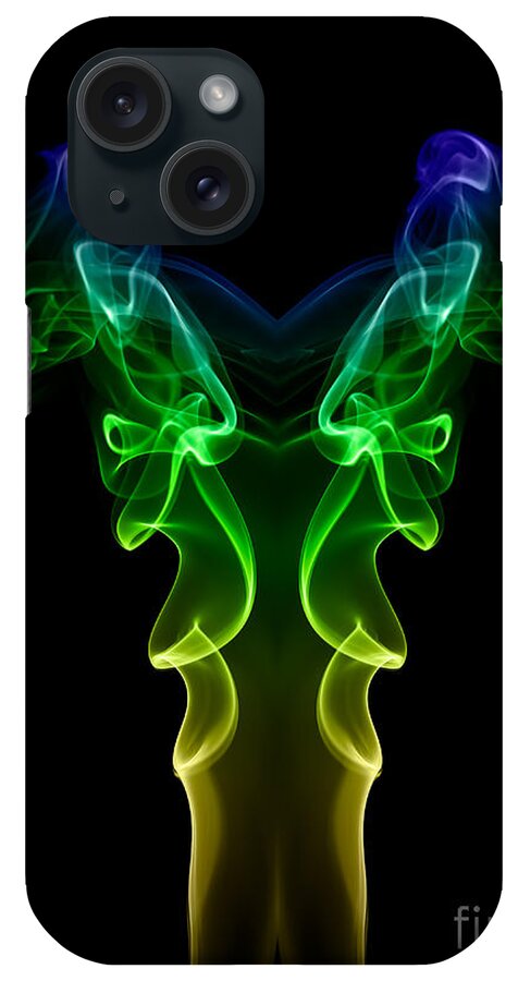 Abstract iPhone Case featuring the photograph smoke XIV ma2 by Joerg Lingnau