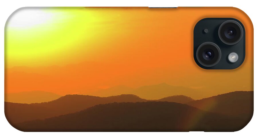 Sunset iPhone 15 Case featuring the photograph Smoky Sunset by Daniel Reed