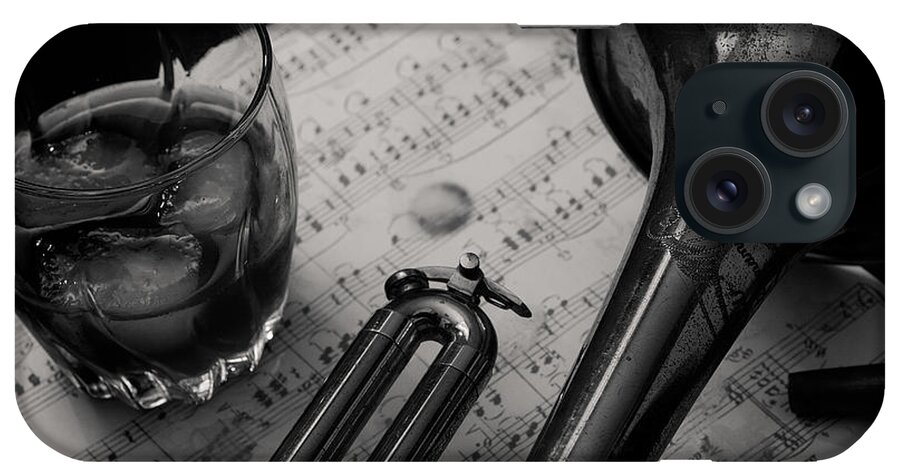 Jazz iPhone Case featuring the photograph Smooth Jazz B n W by Eugene Campbell
