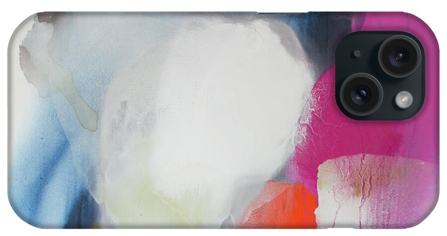 Abstract iPhone Case featuring the painting Snooze by Claire Desjardins
