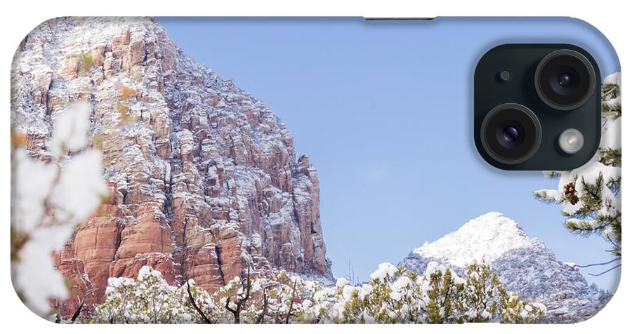 Sedona iPhone Case featuring the photograph Snow Covered by Laura Pratt