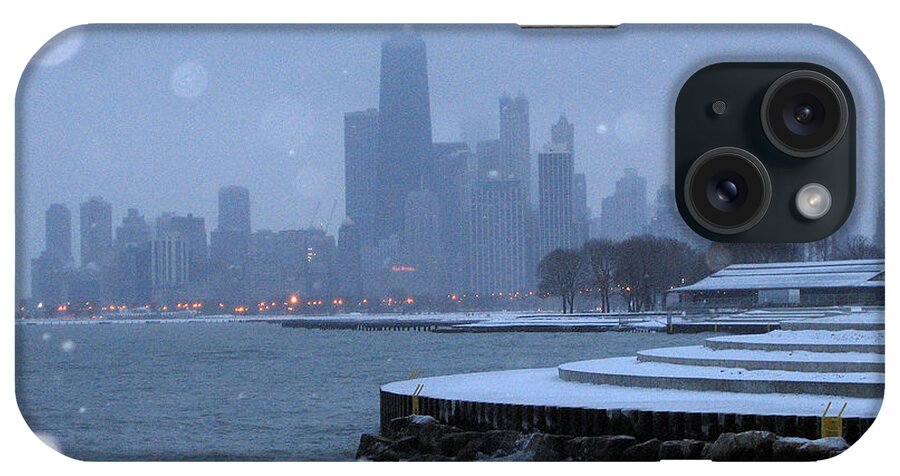 Chicago iPhone Case featuring the photograph Snowy Chicago by Laura Kinker