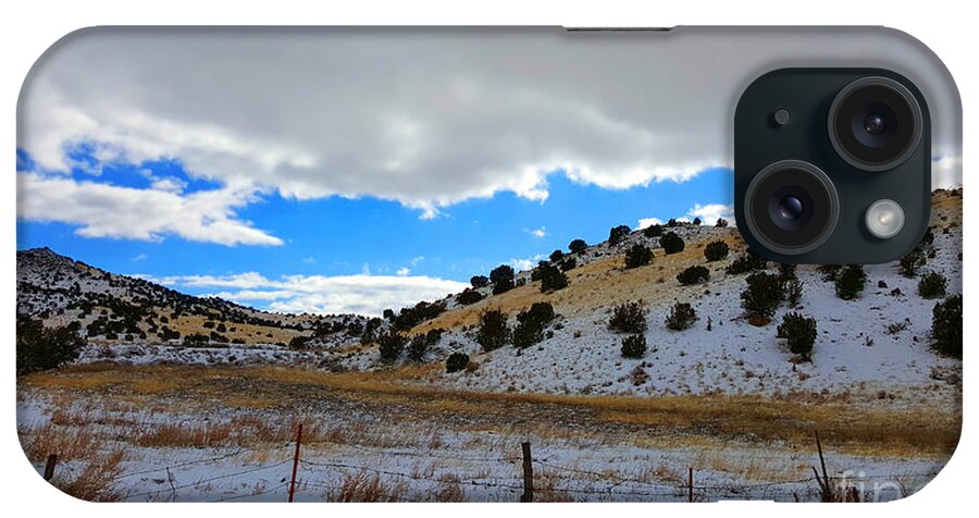 Southwest Landscape iPhone Case featuring the photograph Snow in the Desert by Robert WK Clark