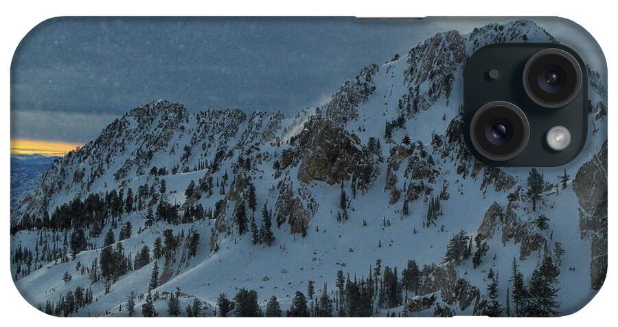 Snowbasin Ski Area As A Snow Globe iPhone Case featuring the photograph Snowbasin Ski Area as a Snow Globe by Raymond Salani III