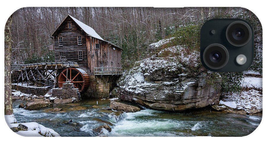 Glade iPhone Case featuring the photograph Snowing at the Mill by Steve Hurt