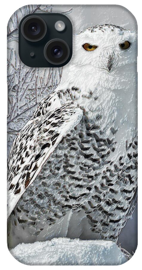 Snowy Owl iPhone Case featuring the digital art Snowy Owl by Pennie McCracken